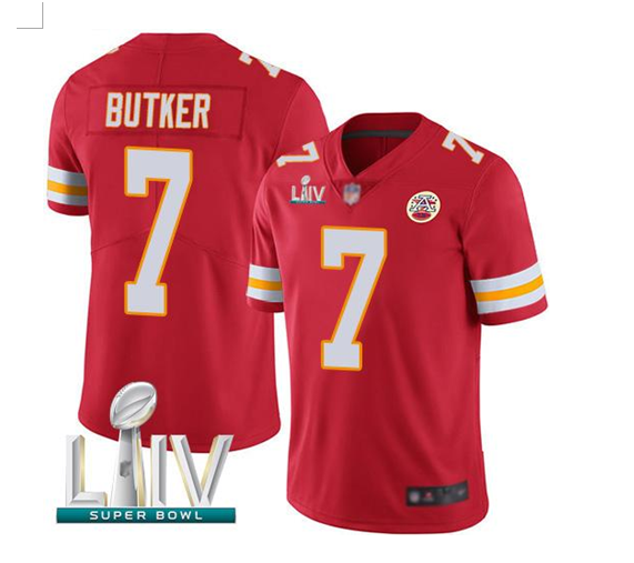 Men's Kansas City Chiefs #7 Harrison Butker Red Super Bowl LIV Vapor Untouchable Limited Stitched NFL Jersey